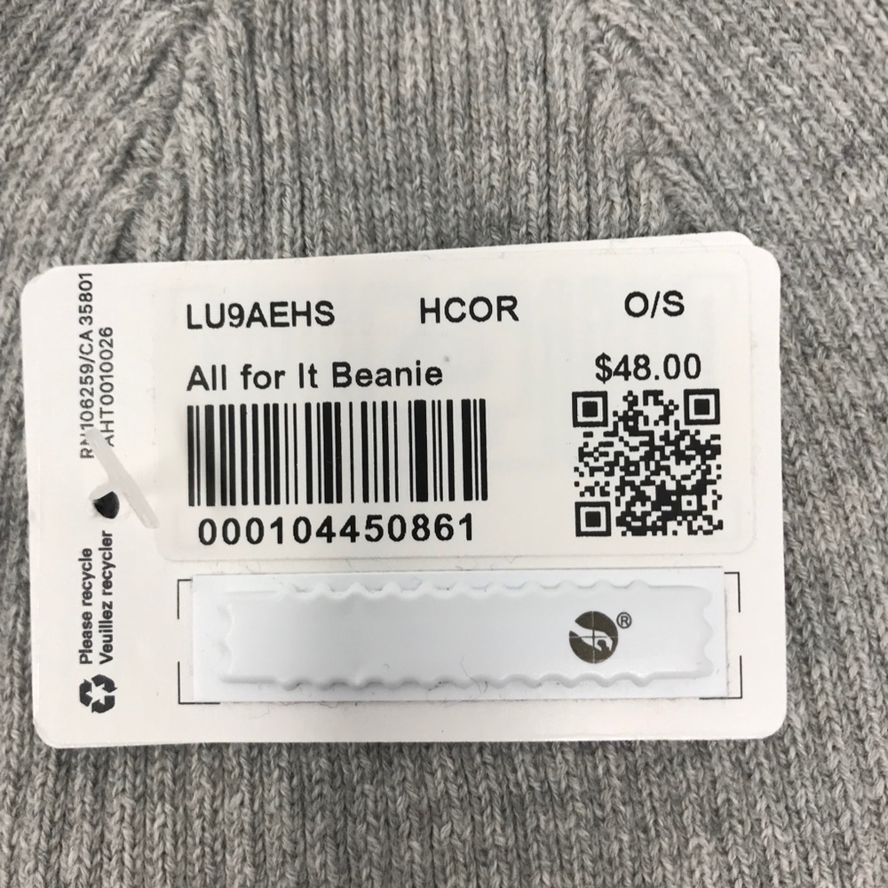 lululemon all for it beanie heathered core grey - Picture 6 of 7